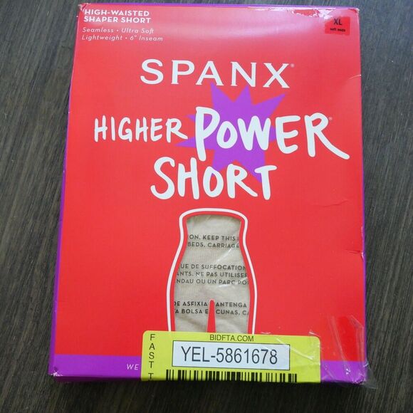 NEW SPANX Higher Power Short High-Waisted Shaper Short Soft Nude Size Large - Picture 4 of 9